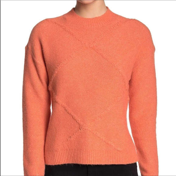 Abound Knit Stitch Design Sweater Pullover Coral XL NWT - Picture 1 of 5